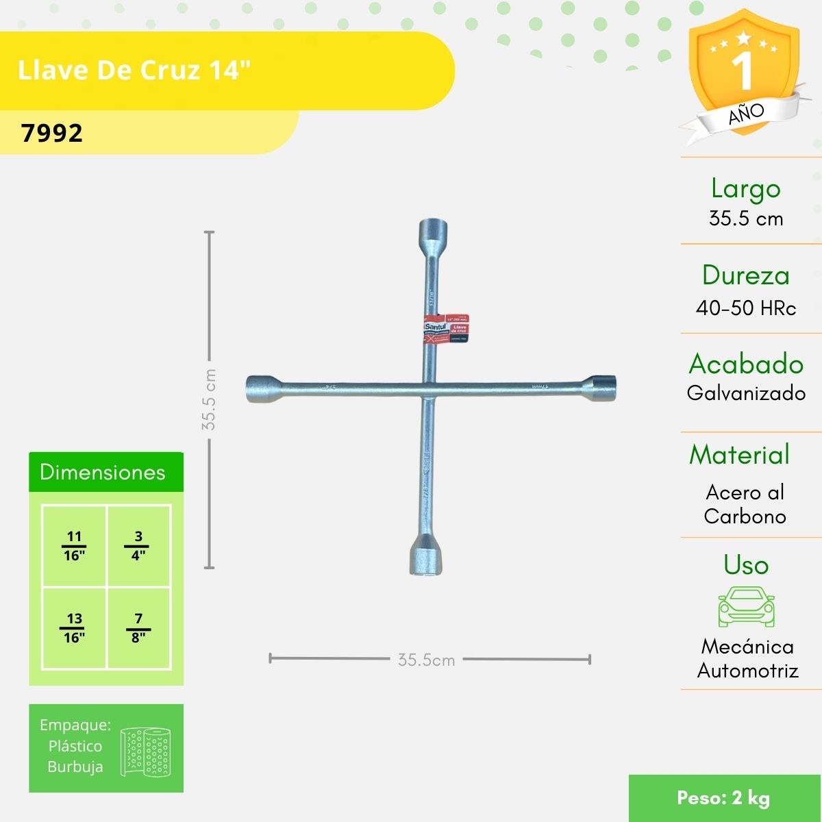 LLAVE DE CRUZ 14 - 7992