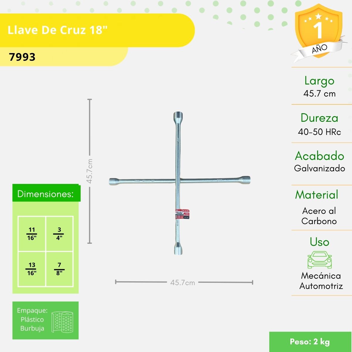 LLAVE DE CRUZ 18 - 7993