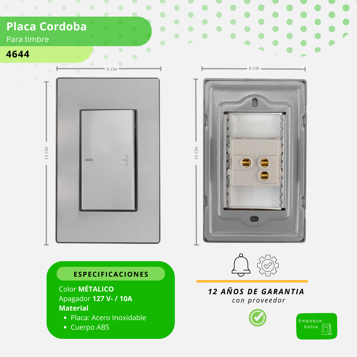 Placa Cordoba timbre - 4644