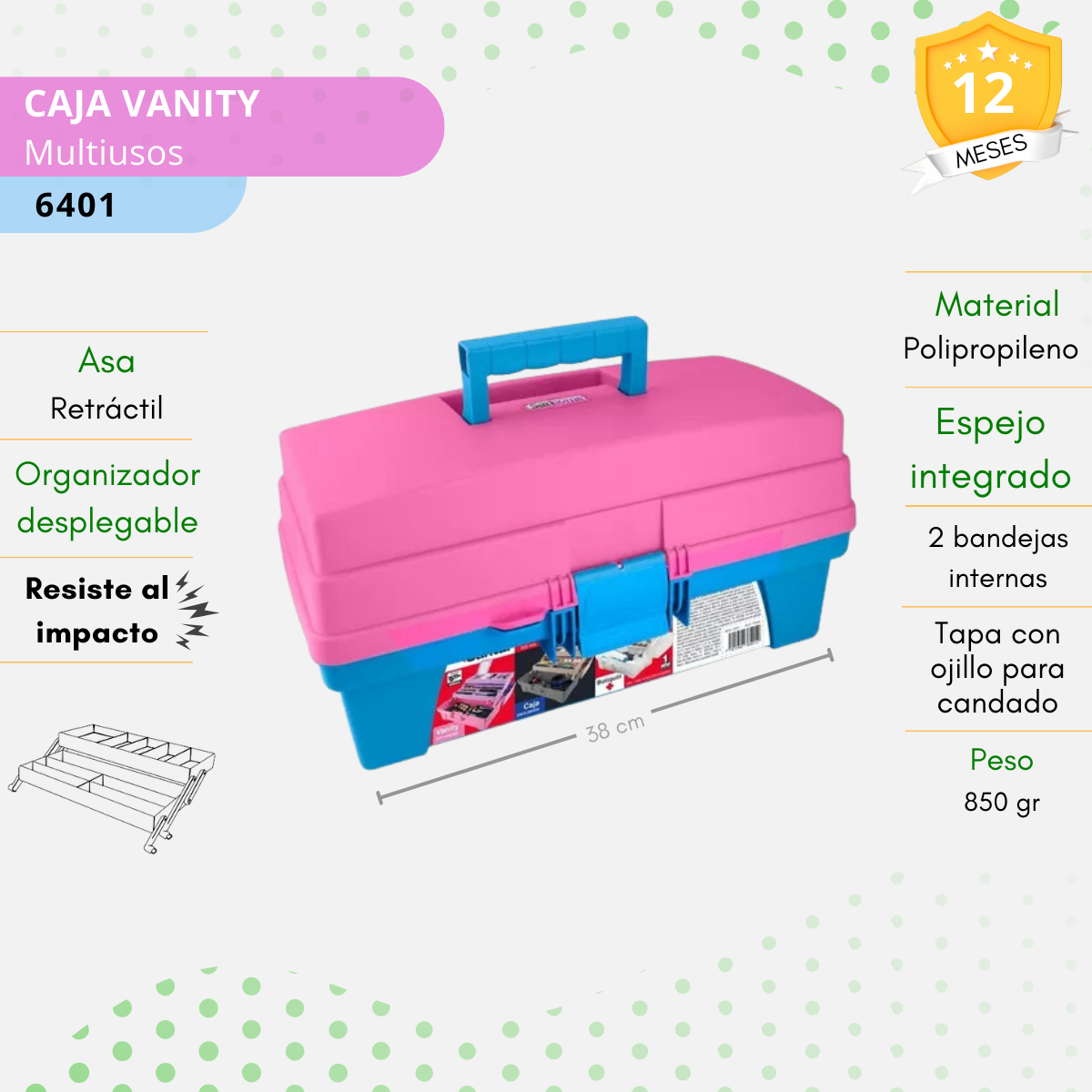 Caja Vanity para accesorios multiusos - 6401