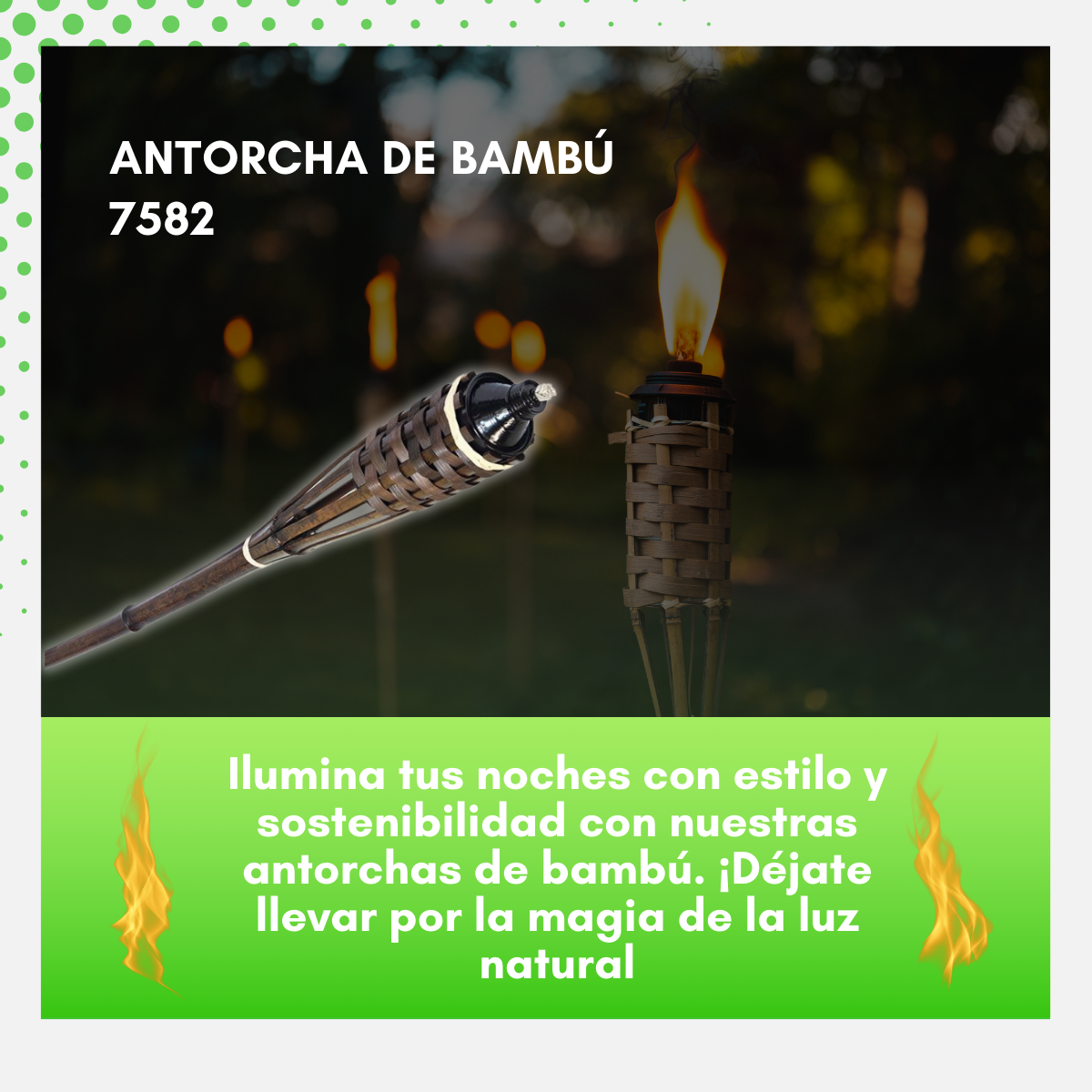 Antorcha Rústica de Bambú - 7582