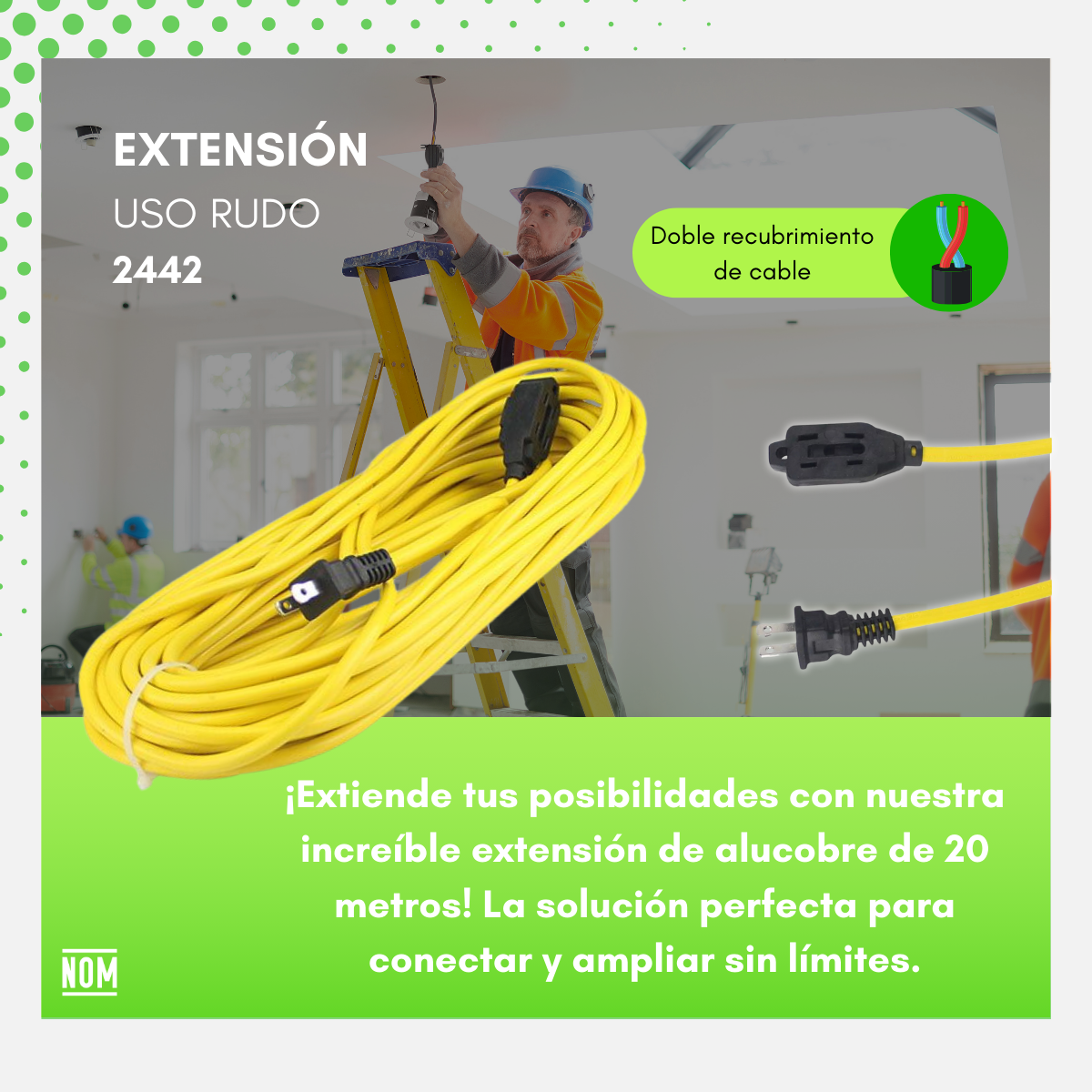 Extensión uso rudo 20 metros - 2442