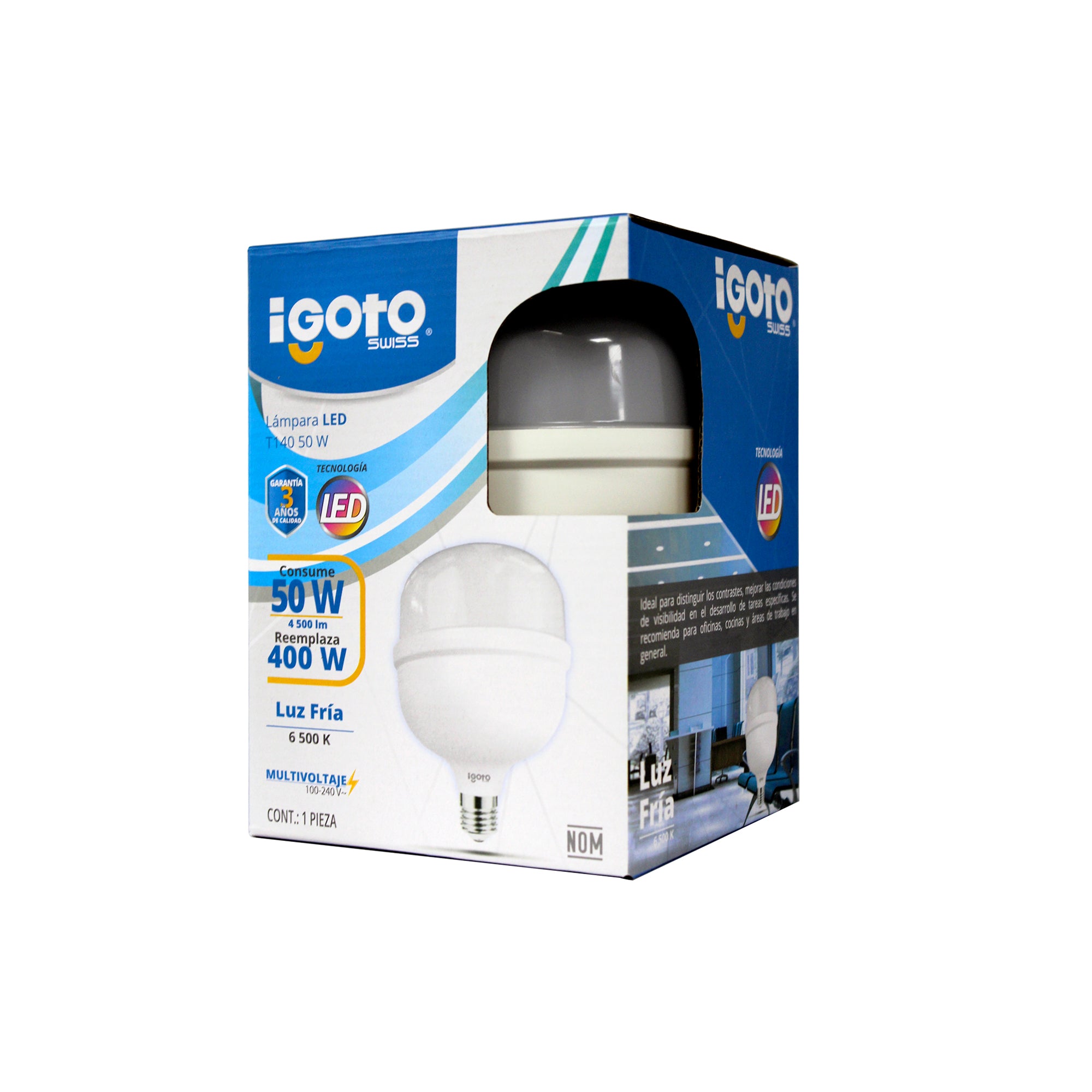 Foco Led 50w Luz Fría Igoto - F10550