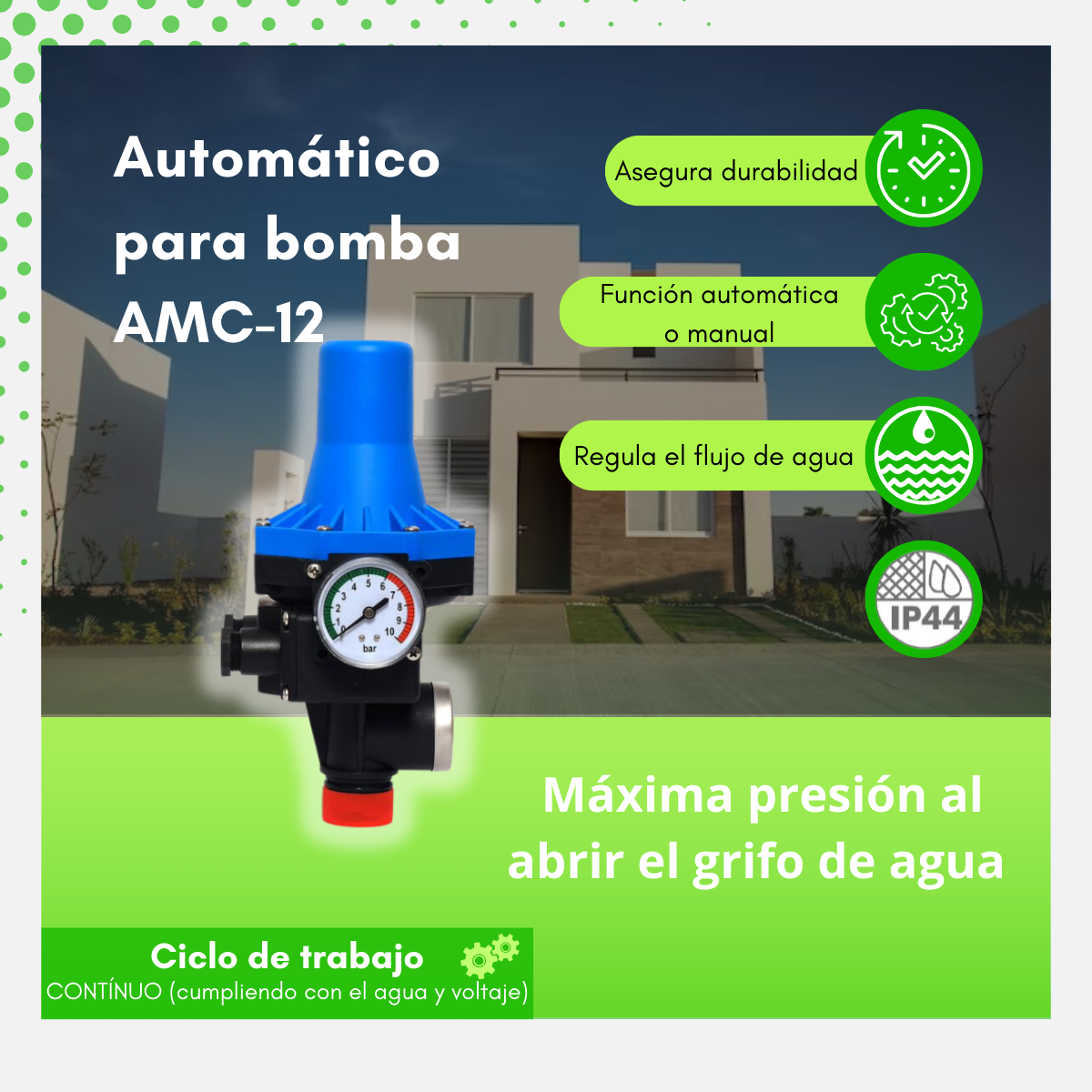 Automático Para Bomba De Agua 1HP - AMC12