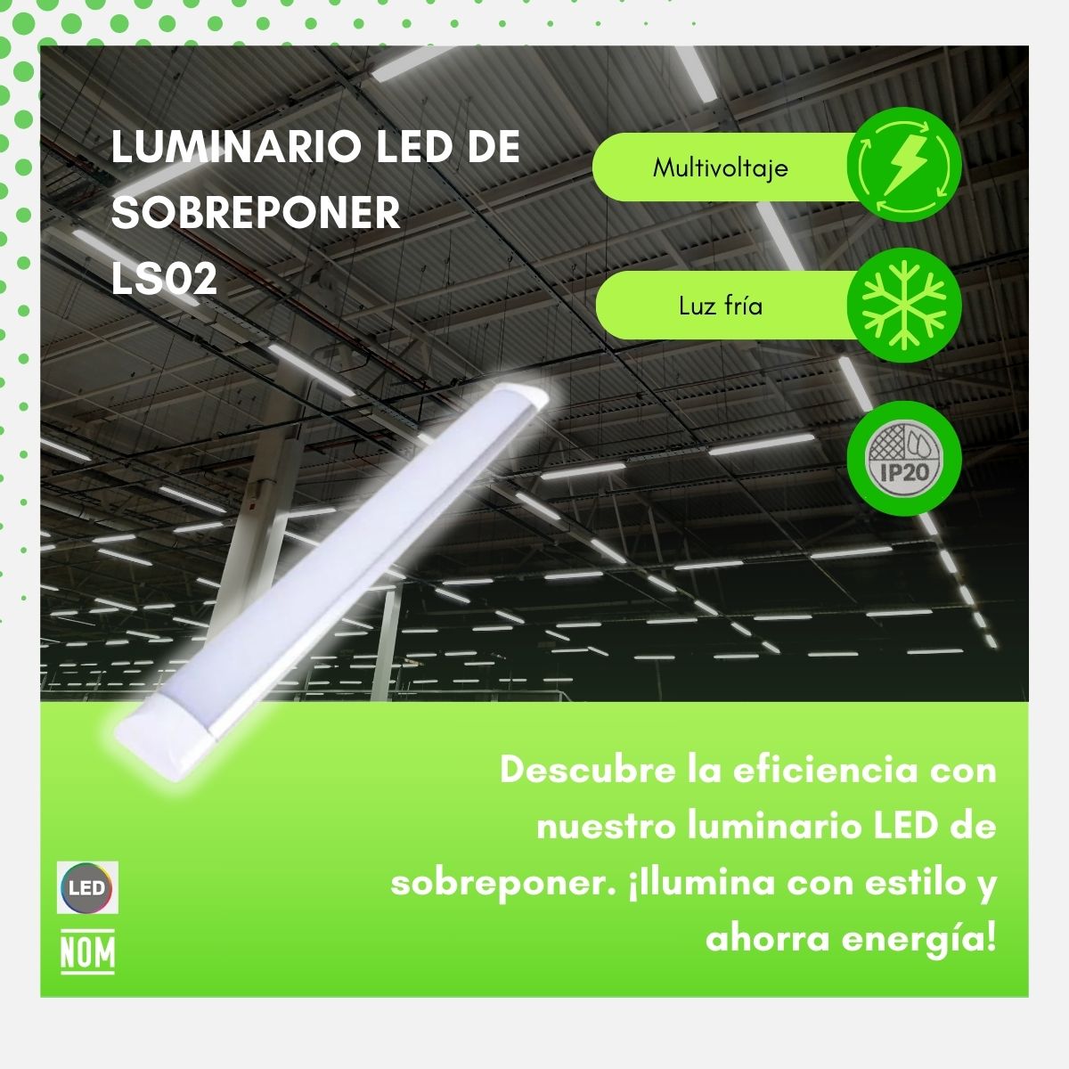 Lampara Luminario Led Slim Sobreponer 30w - LS02