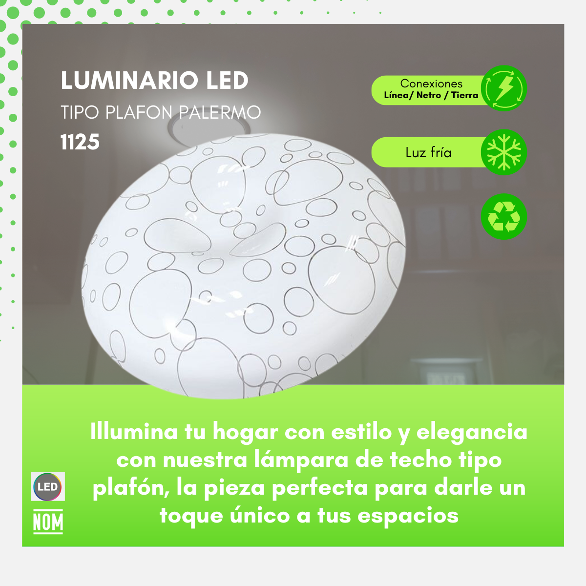 PLAFON LED 12W PALERMO - 1125