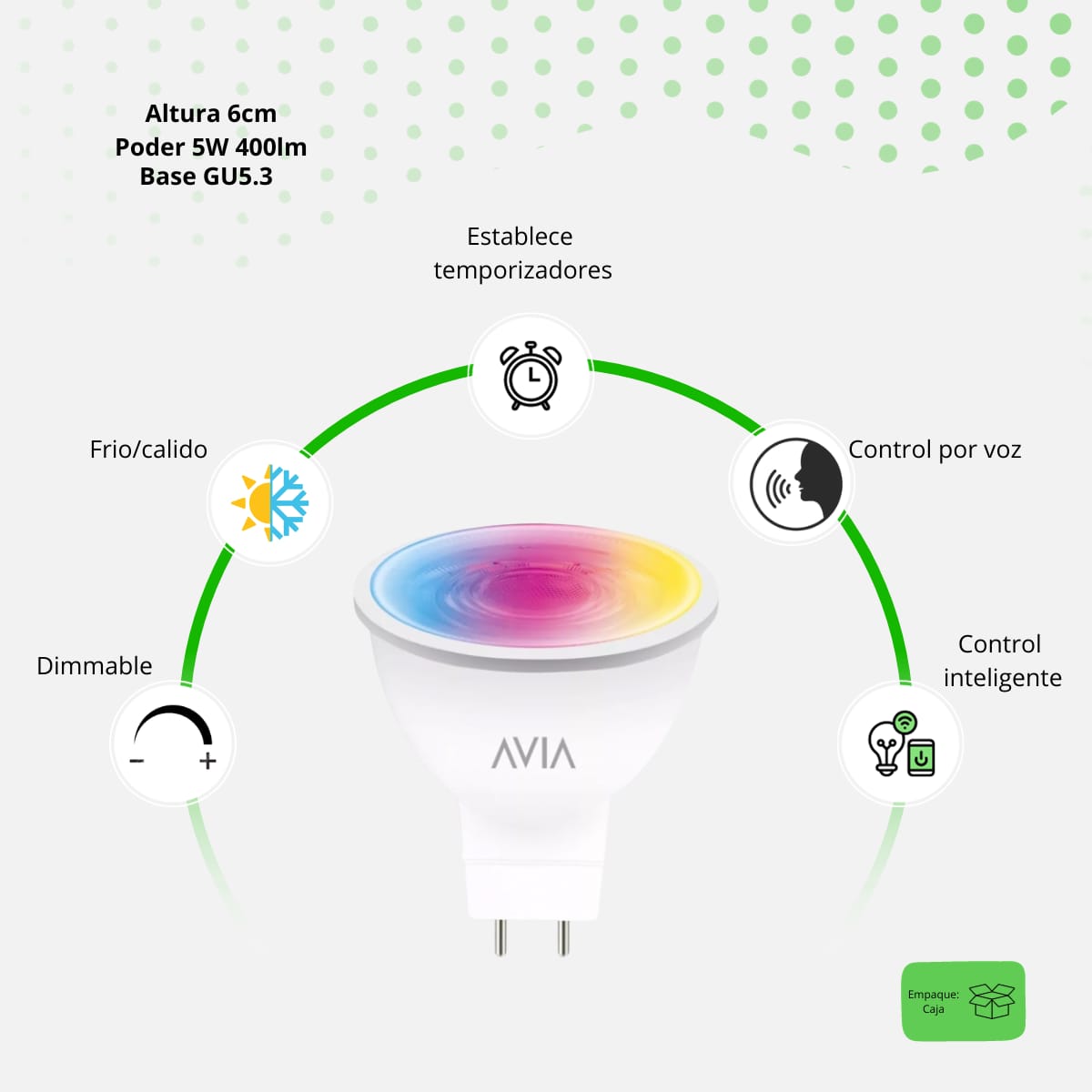 Foco Led Dicroico Gu5.3 Inteligente Dimeable Smarthome - SH2003