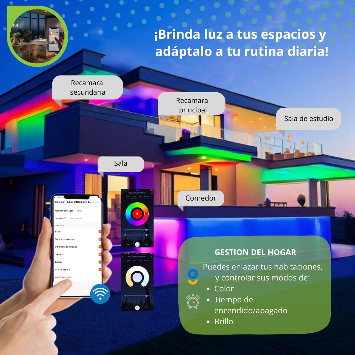 Foco Led Dicroico Gu5.3 Inteligente Dimeable Smarthome - SH2003