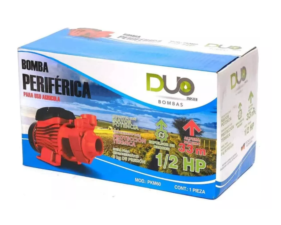 Bomba Periferica Duo 1/2hp Y Tanque Hidroneumatico 43l Igoto