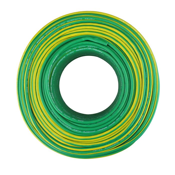 Cable THW calibre 8 color verde 100 metros - 4075